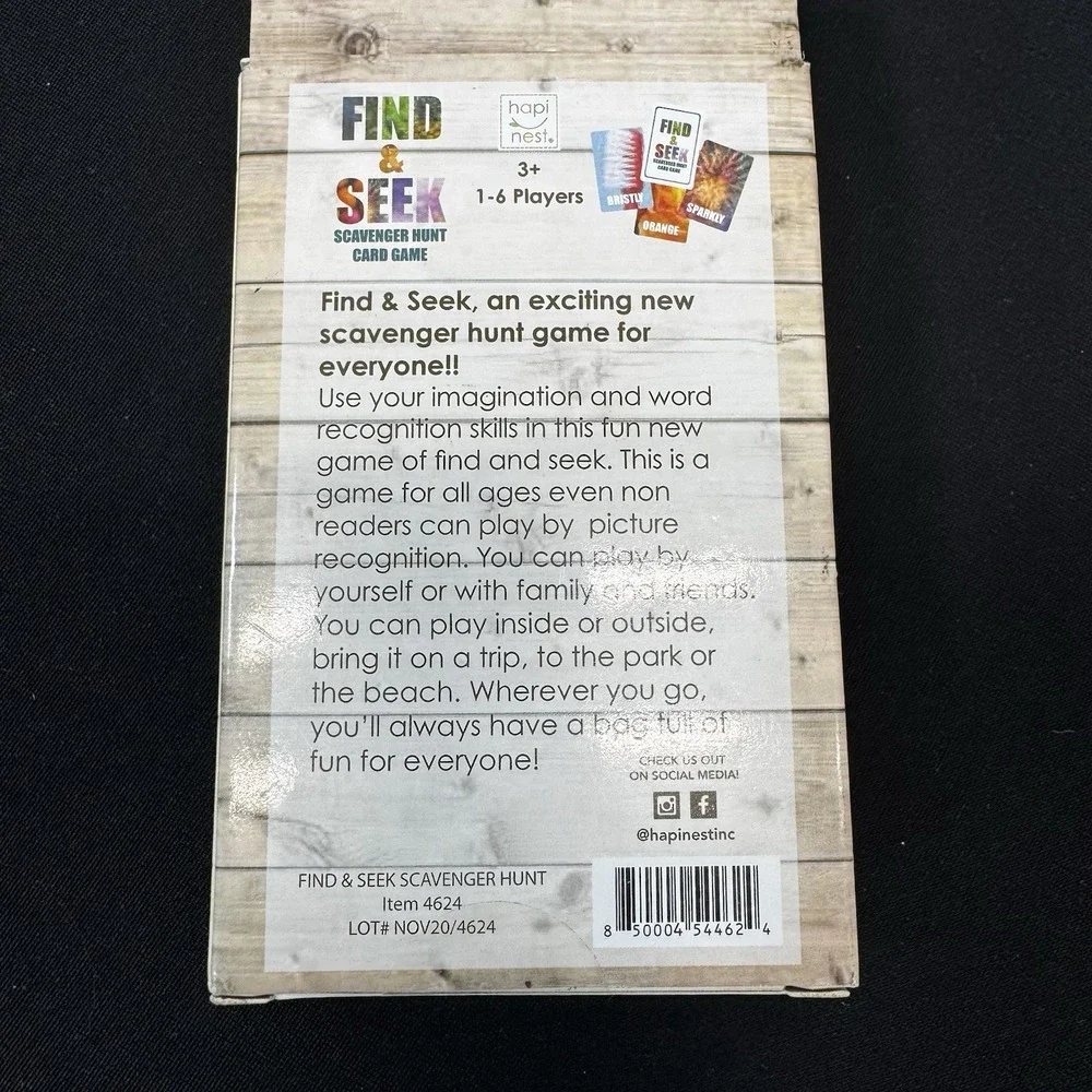 Find and Seek Scavenger Hunt Outdoor Indoor‎ Card Game for Kids & all BNIB